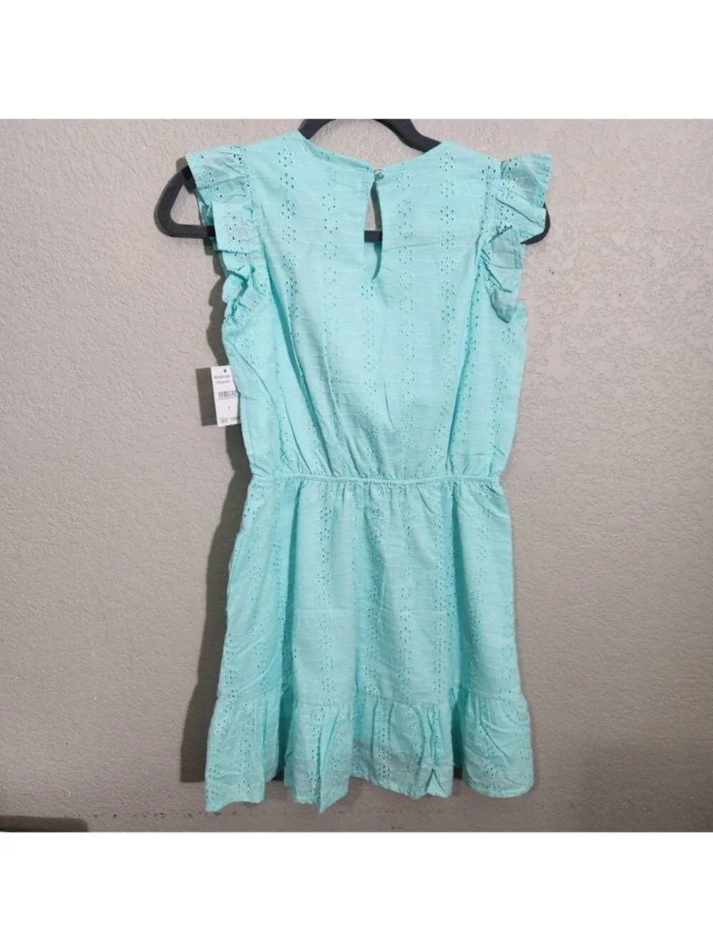 BCBG Girls Turquoise Ice Eyelet And Lace Dress New Size 14 New
